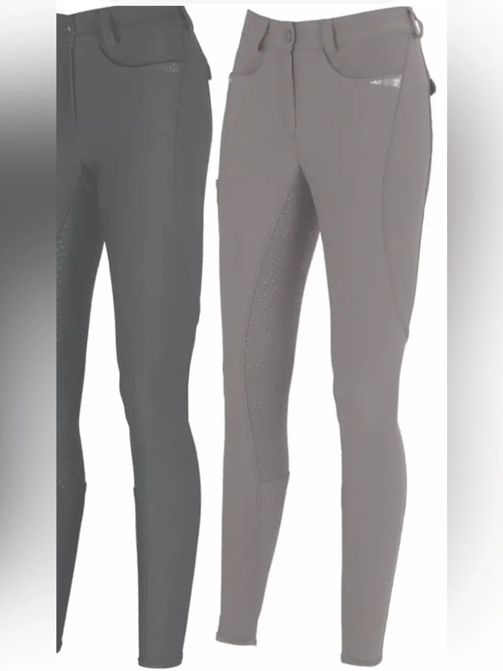 Pikeur Laure GR 38/6Taupe Equitation Breeches with Rhinestone Logo - Picture 2 of 16